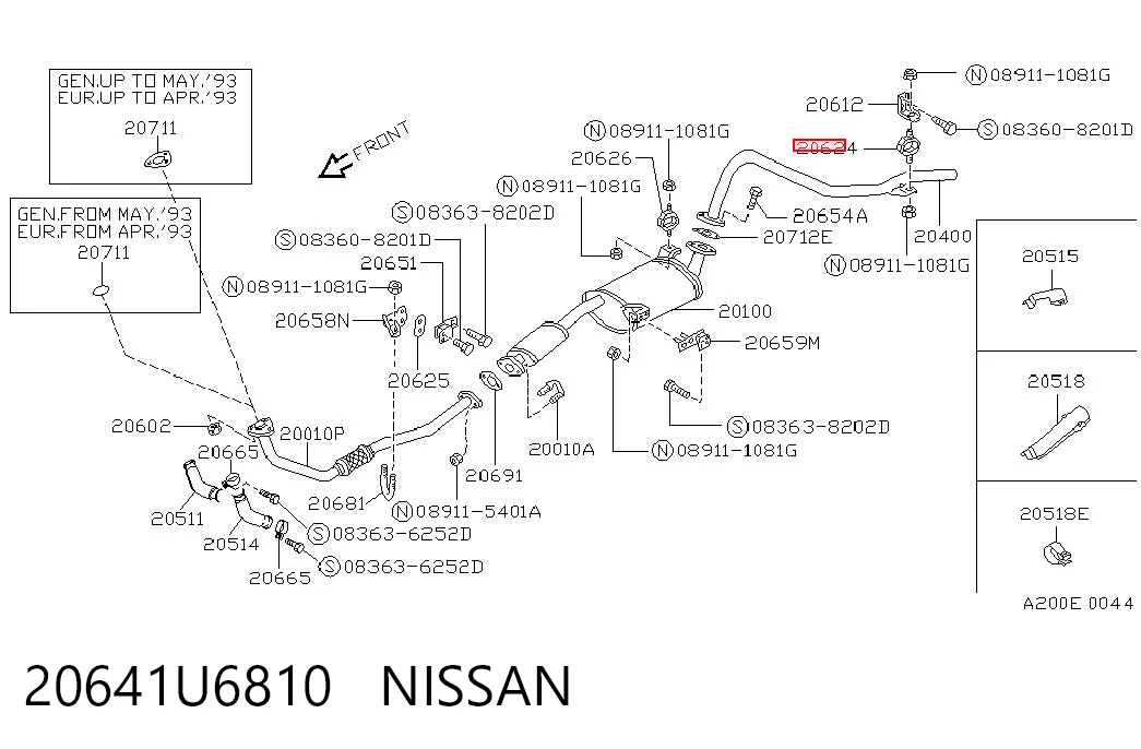 Compre Coxim de fixação do silenciador Nissan Terrano 2