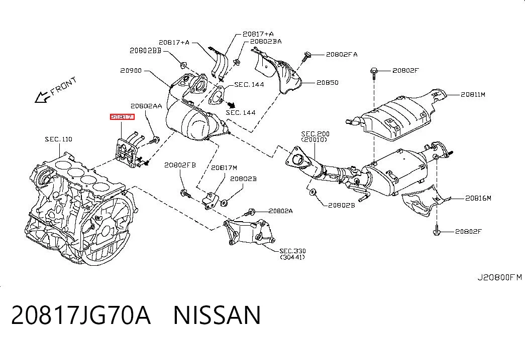 20817JG70A Nissan/Infiniti