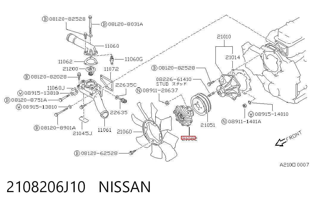 Acoplamento viscoso de ventilador de esfriamento Nissan Terrano II R20 ao melhor preço