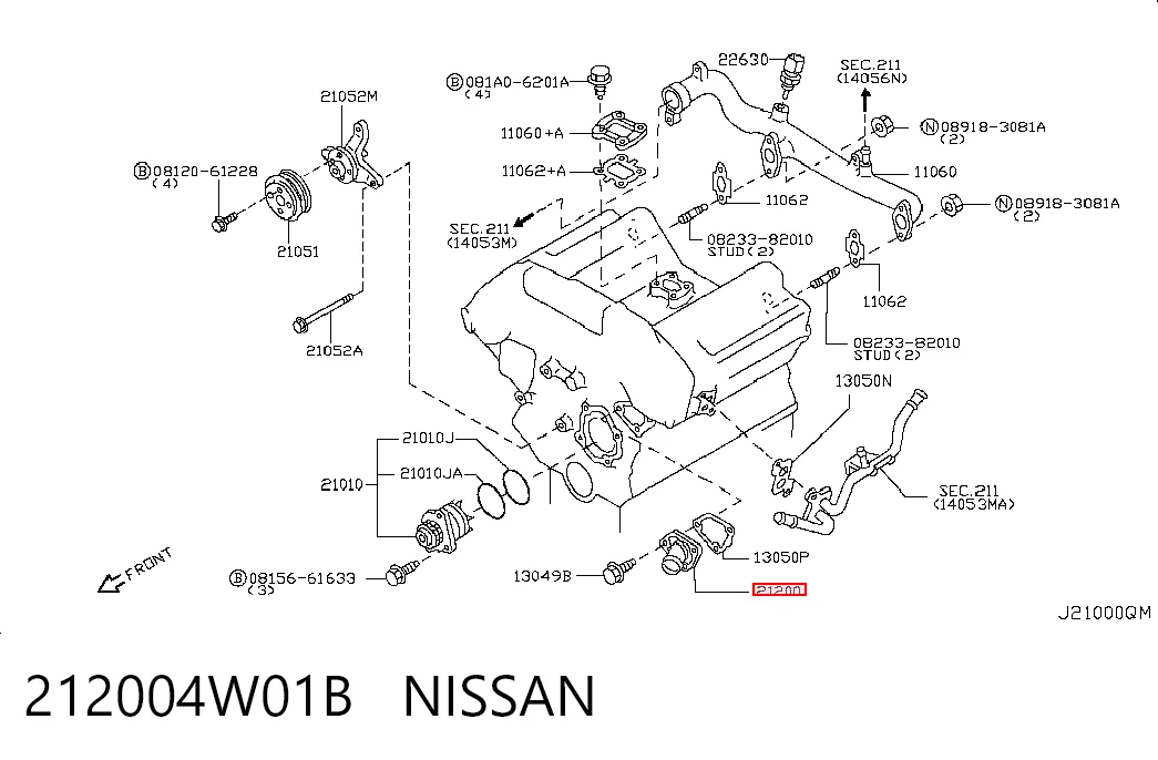 212004W01B Nissan/Infiniti Termostato
