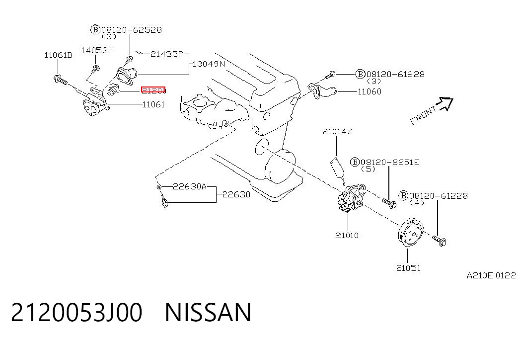 2120053J00 Nissan/Infiniti Termostato