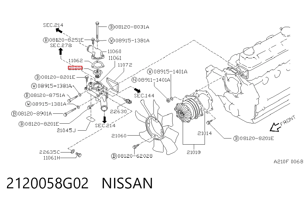 2120058G02 Nissan/Infiniti
