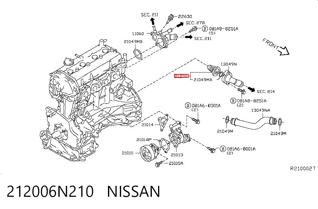 212006N210 Nissan/Infiniti Termostato