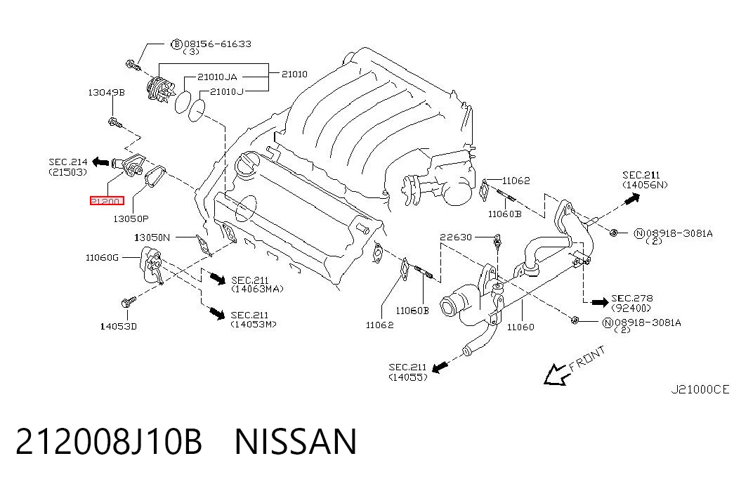 212008J10B Nissan/Infiniti Termostato