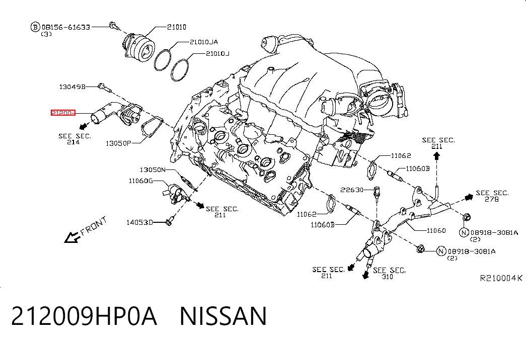 212009HP0A Nissan/Infiniti Termostato