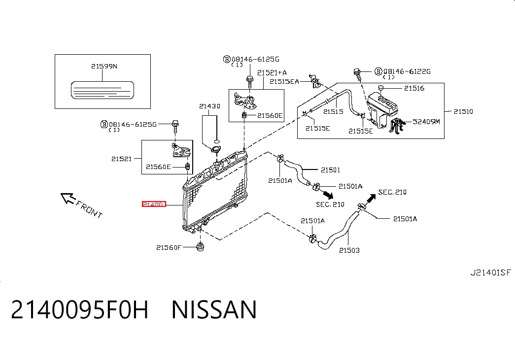 Compre Radiador de esfriamento de motor Nissan Almera 