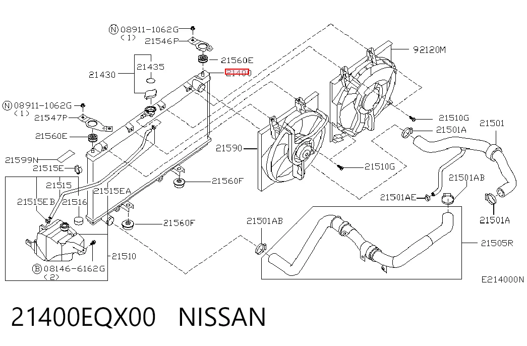 Compre Radiador de esfriamento de motor Nissan Primera 