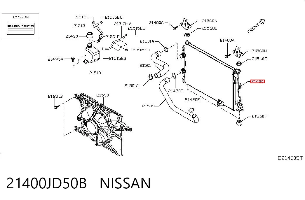 Radiador de esfriamento de motor Nissan Qashqai I SUV (J10) (2006 - 2013) I