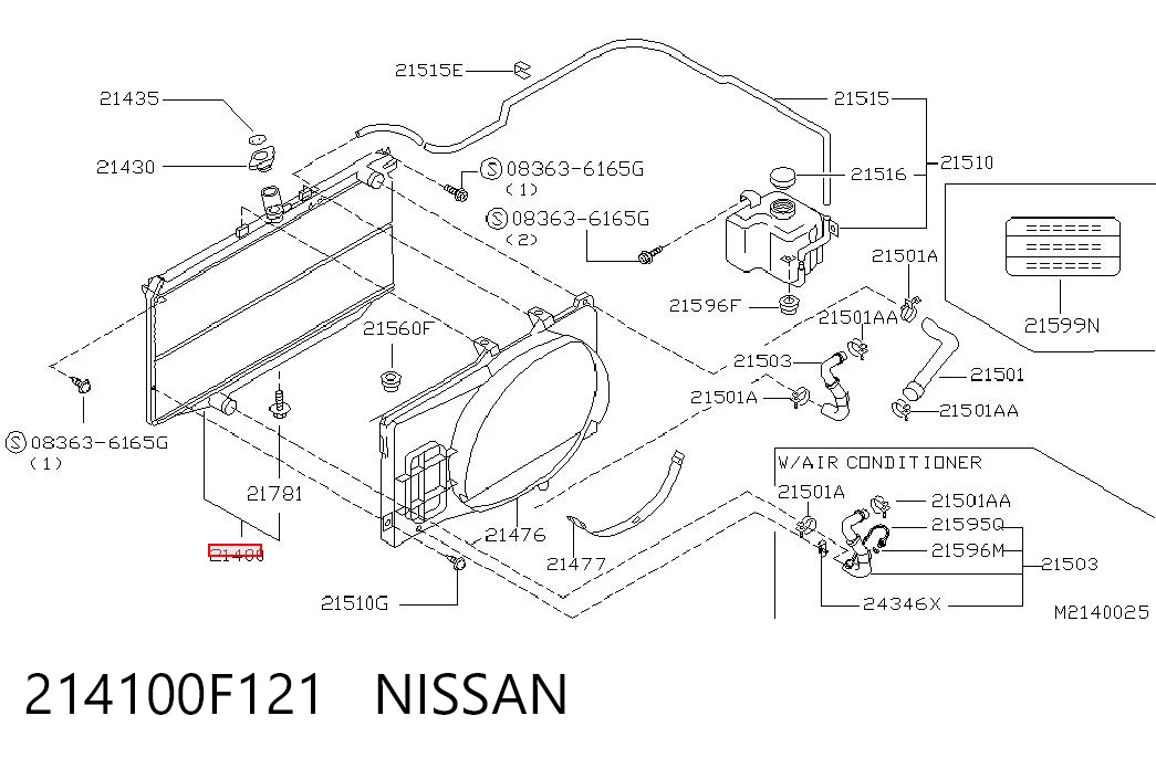 Radiador de esfriamento de motor ADN19844 Blue Print