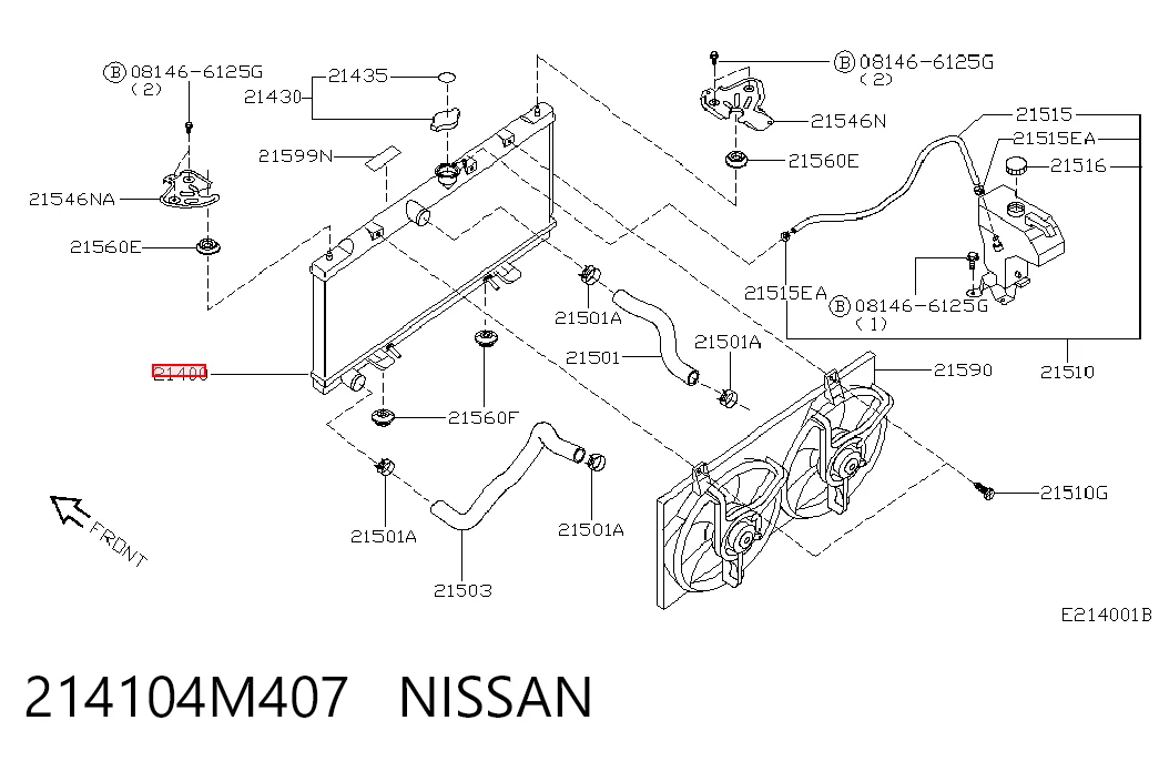 Compre Radiador de esfriamento de motor Nissan Almera 2