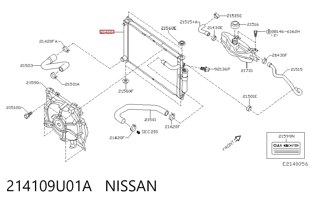Compre Radiador de esfriamento de motor Nissan Micra 