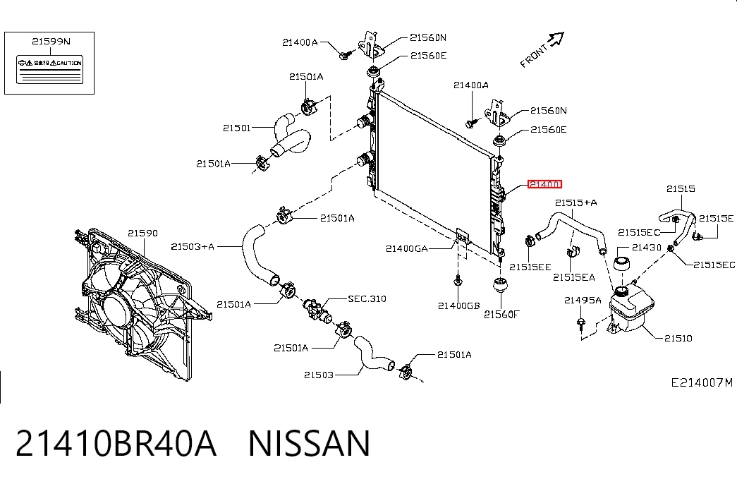 Radiador de esfriamento de motor 2759088 Polcar