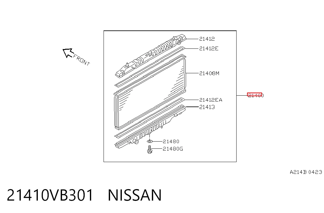  Radiador de esfriamento de motor Nissan Patrol SUV (Y61) (1997 - 2010) 