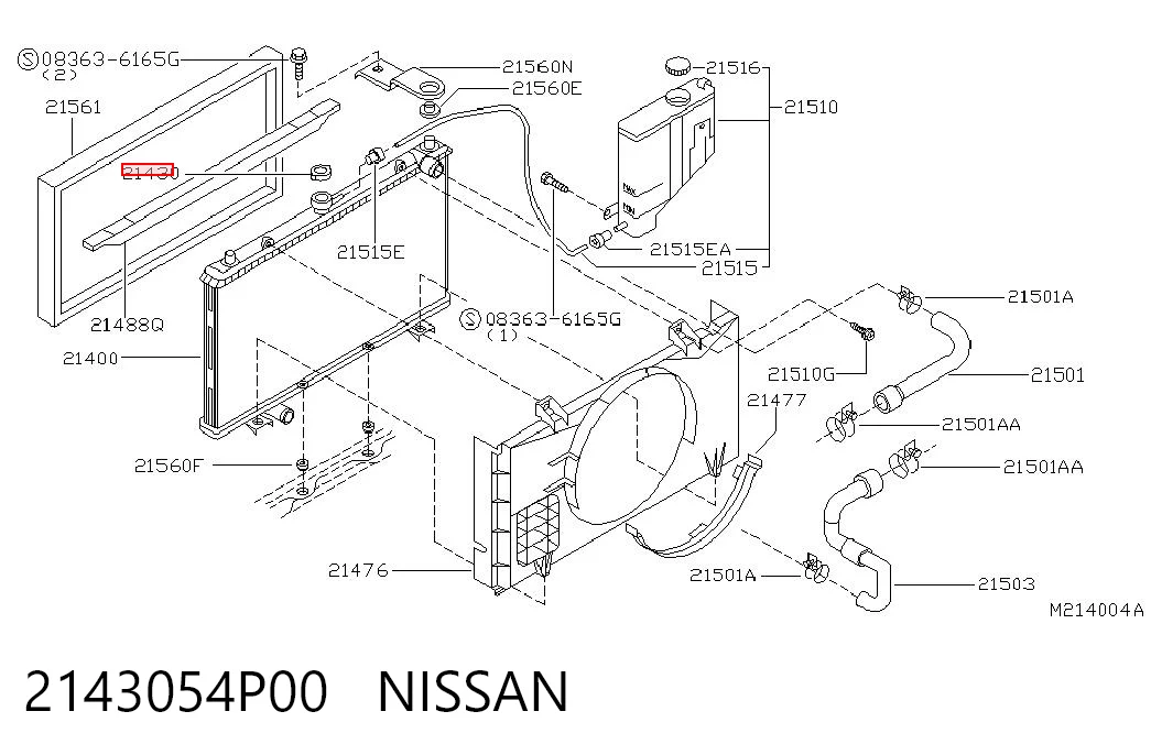 2143054P00 Nissan/Infiniti Tampa (tampão) do radiador