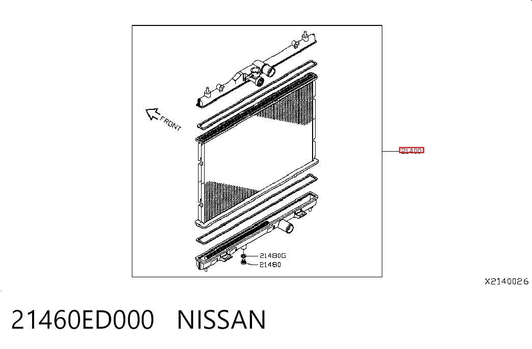  Radiador de esfriamento de motor Nissan Tiida hatchback (C11X) (2004 - 2014) 