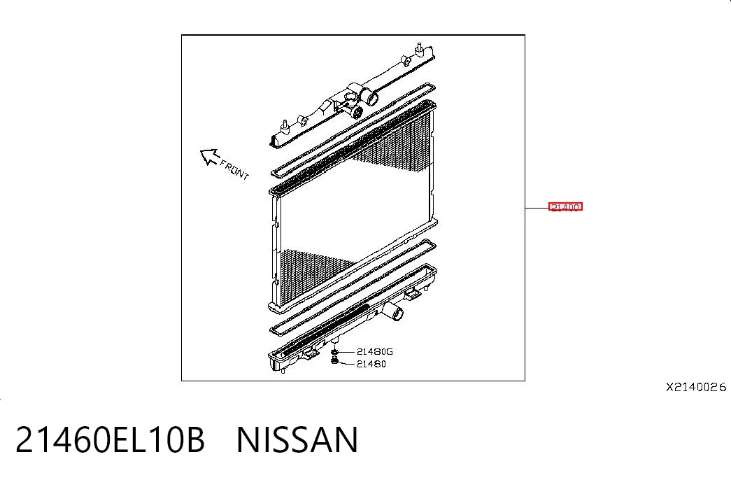 Radiador de esfriamento de motor Nissan Tiida  C11X ao melhor preço