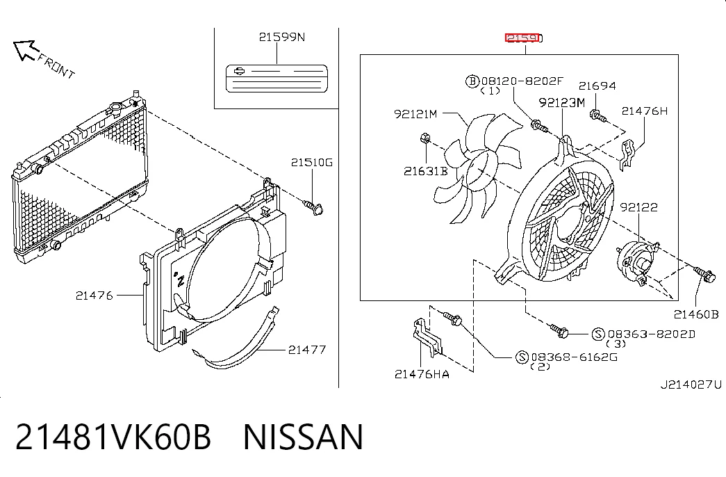 21481VK60B Nissan/Infiniti