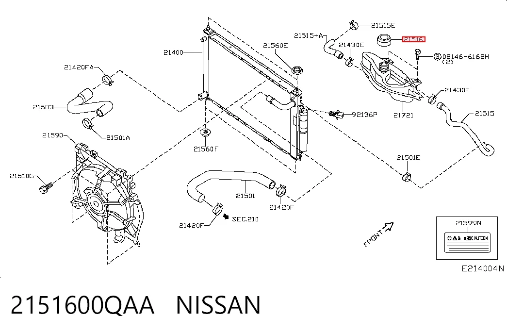 2151600QAA Nissan/Infiniti
