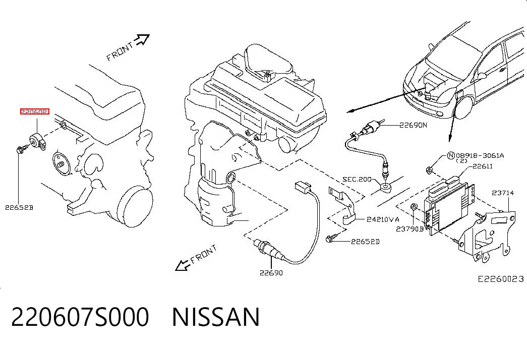 Sensor de detonação Nissan Altima L31 