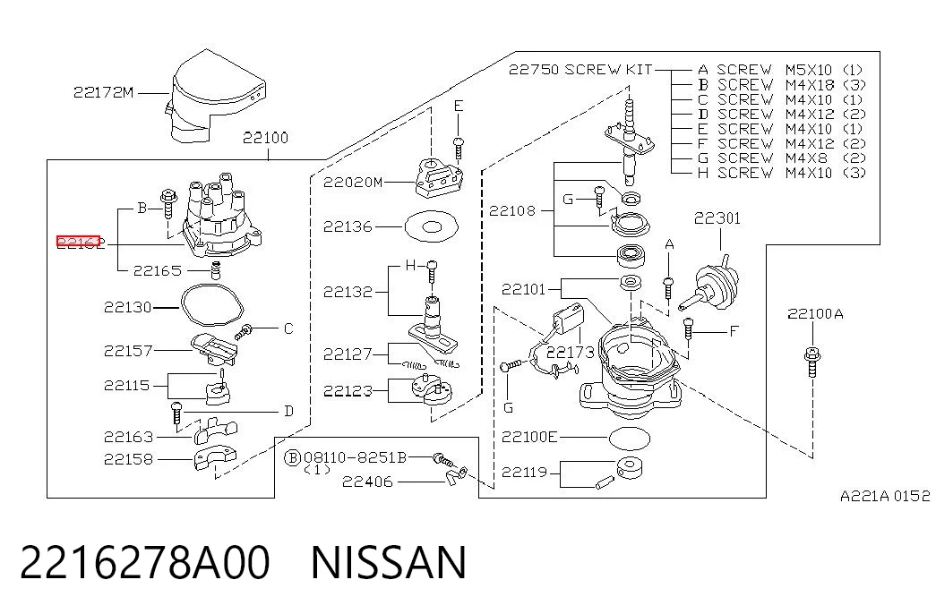 2216278A00 Nissan/Infiniti