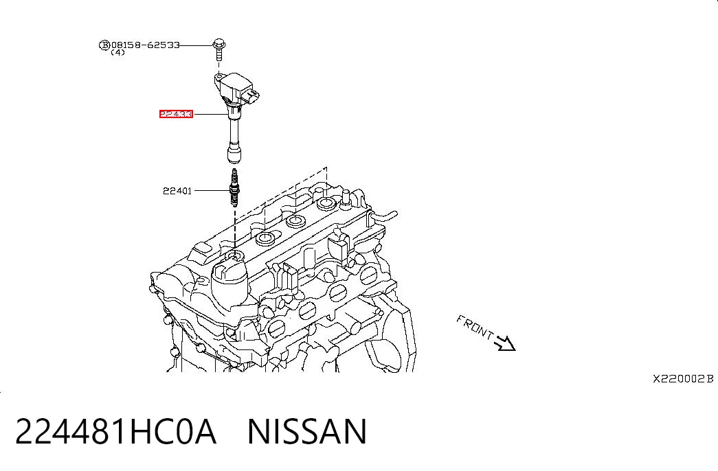 224481HC0A Nissan/Infiniti Bobina de ignição