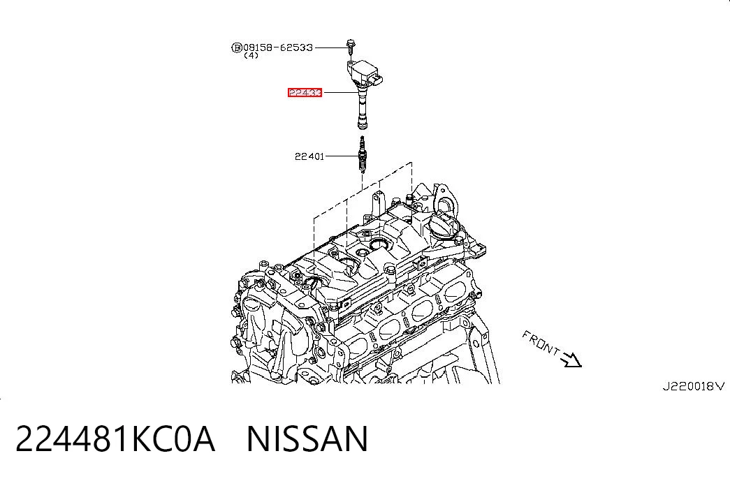 224481KC0A Nissan/Infiniti Bobina de ignição
