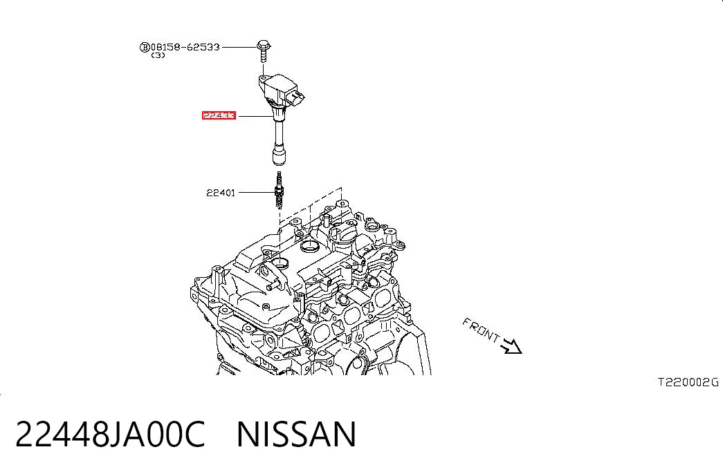 22448JA00C Nissan/Infiniti Bobina de ignição