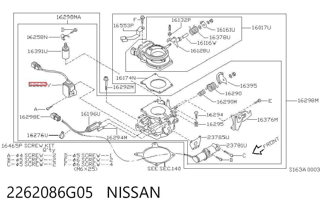 2262086G05 Nissan/Infiniti