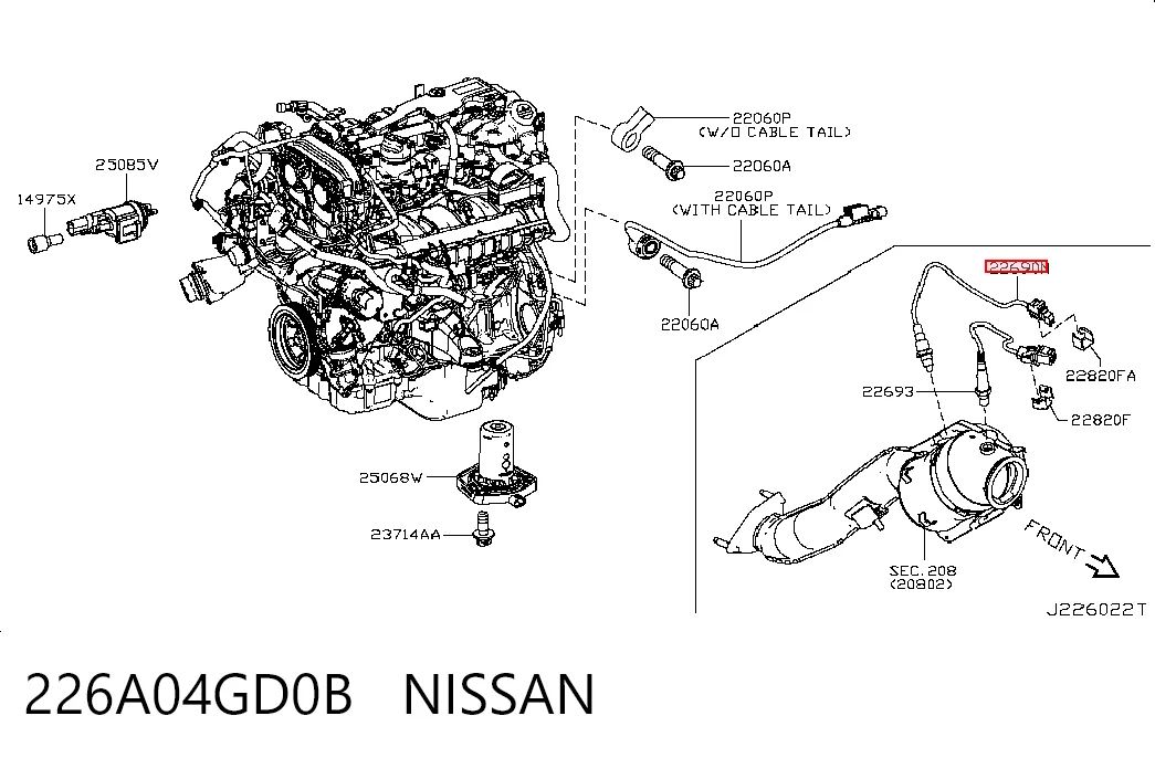 226A04GD0B Nissan/Infiniti