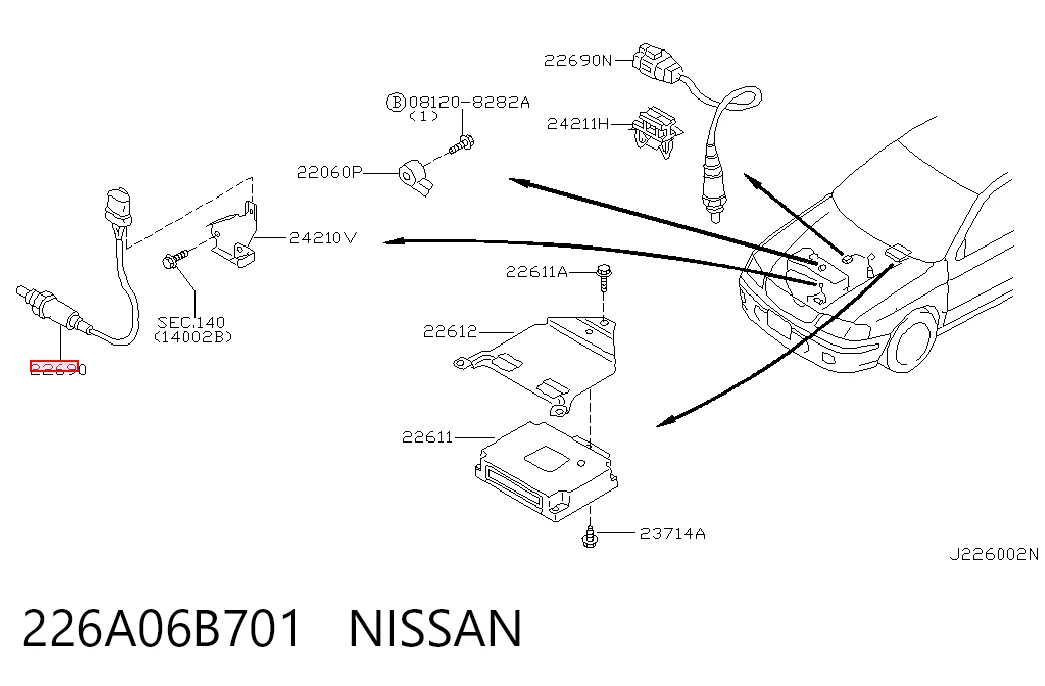 Sonda lambda, sensor de oxigênio até o catalisador AND 3S906013