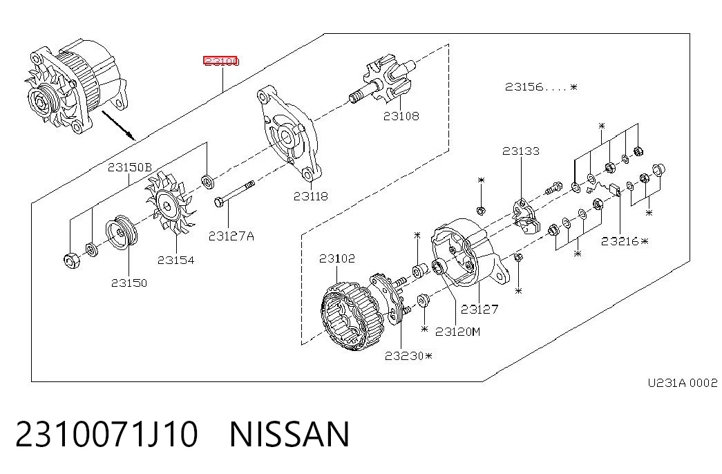 2310071J10 Nissan/Infiniti