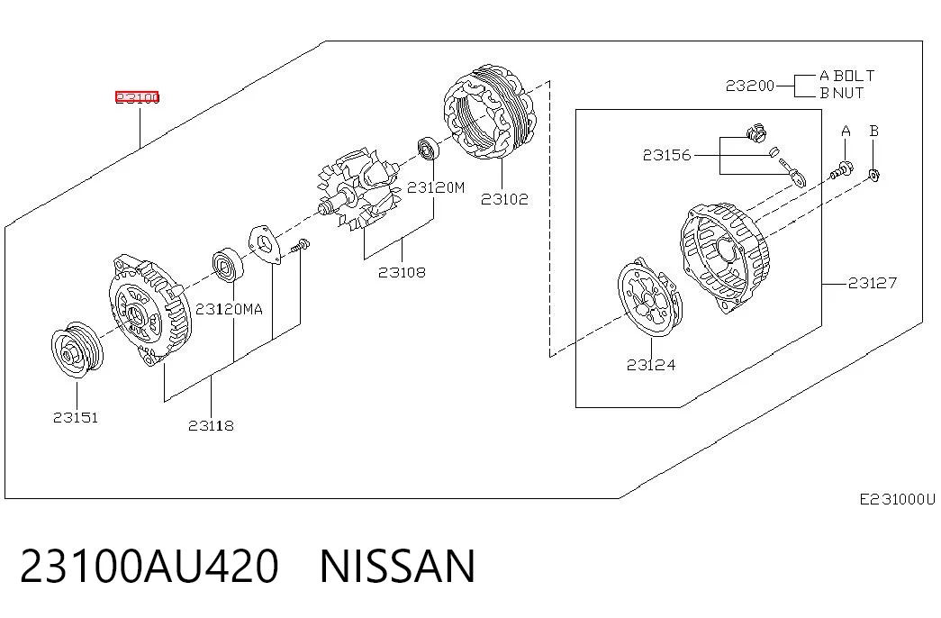 23100AU420 Nissan/Infiniti
