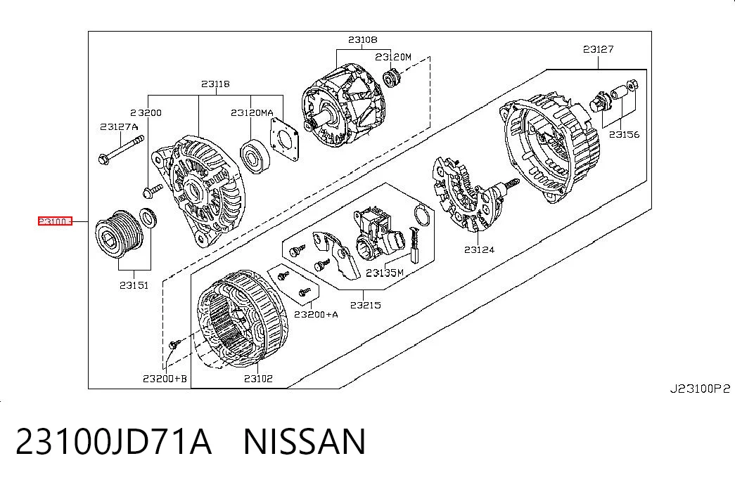 23100JD71A Nissan/Infiniti