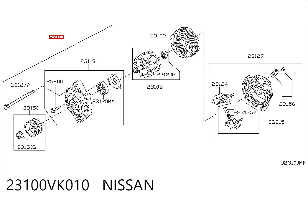 Gerador Mitsubishi 23100VK010