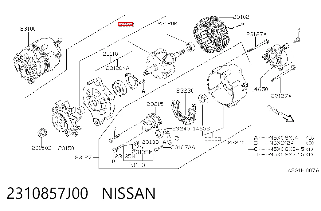 2310857J00 Nissan/Infiniti