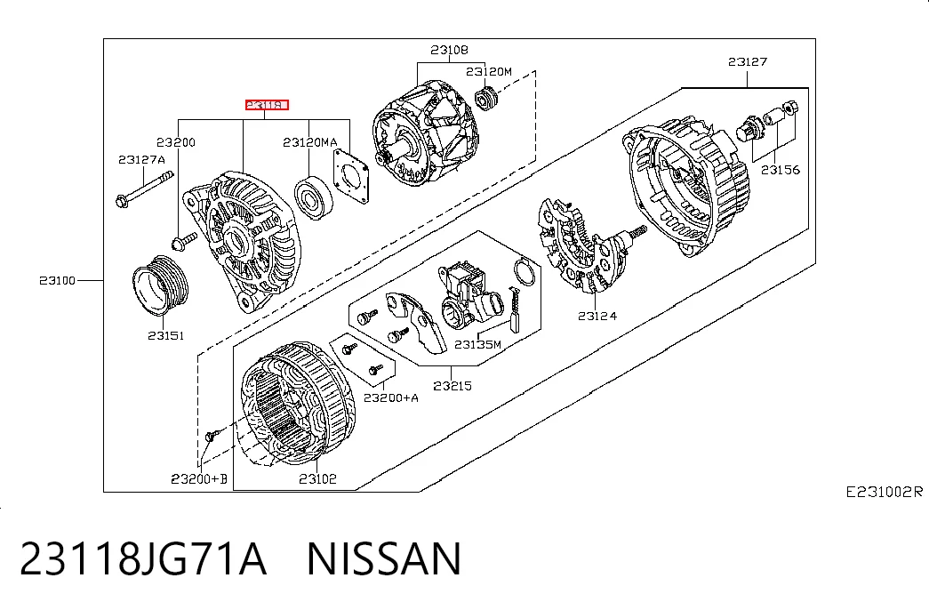 23118JG71A Nissan/Infiniti