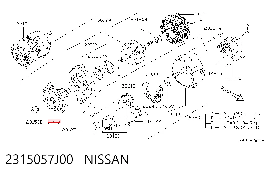 2315057J00 Nissan/Infiniti