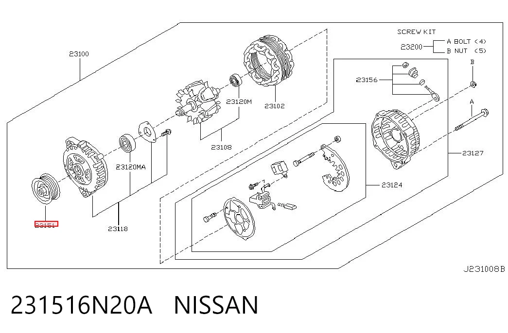 Compre Polia do gerador Nissan Altima 