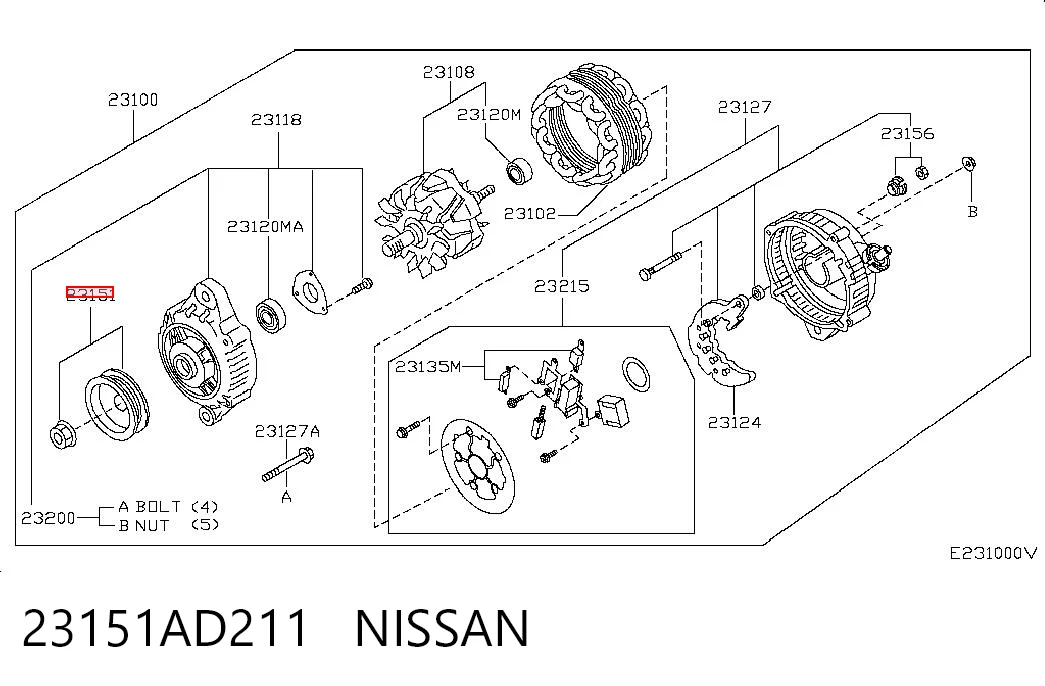 23151AD211 Nissan/Infiniti