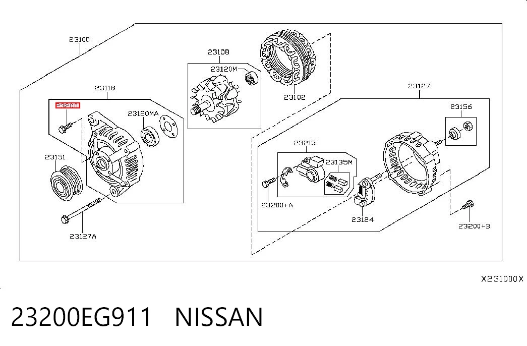 23200EG911 Nissan/Infiniti