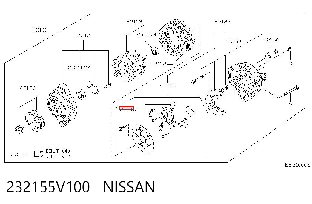 Relê-regulador do gerador (relê de carregamento) para Nissan Almera B10RS