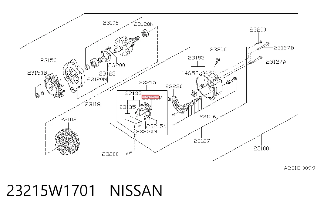 Relê-regulador do gerador (relê de carregamento) para Nissan Pathfinder  R50