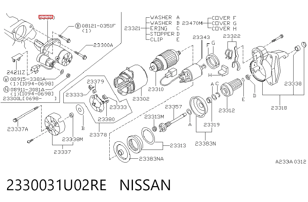 2330031U02RE Nissan/Infiniti
