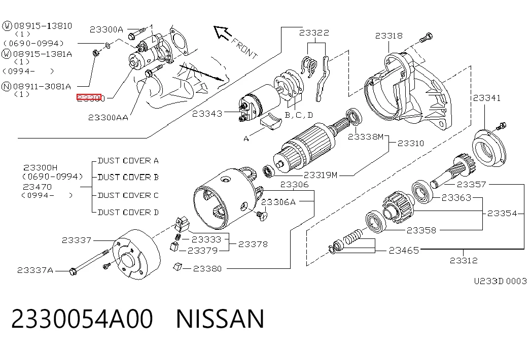 Motor de arranco Nissan Sunny I B11