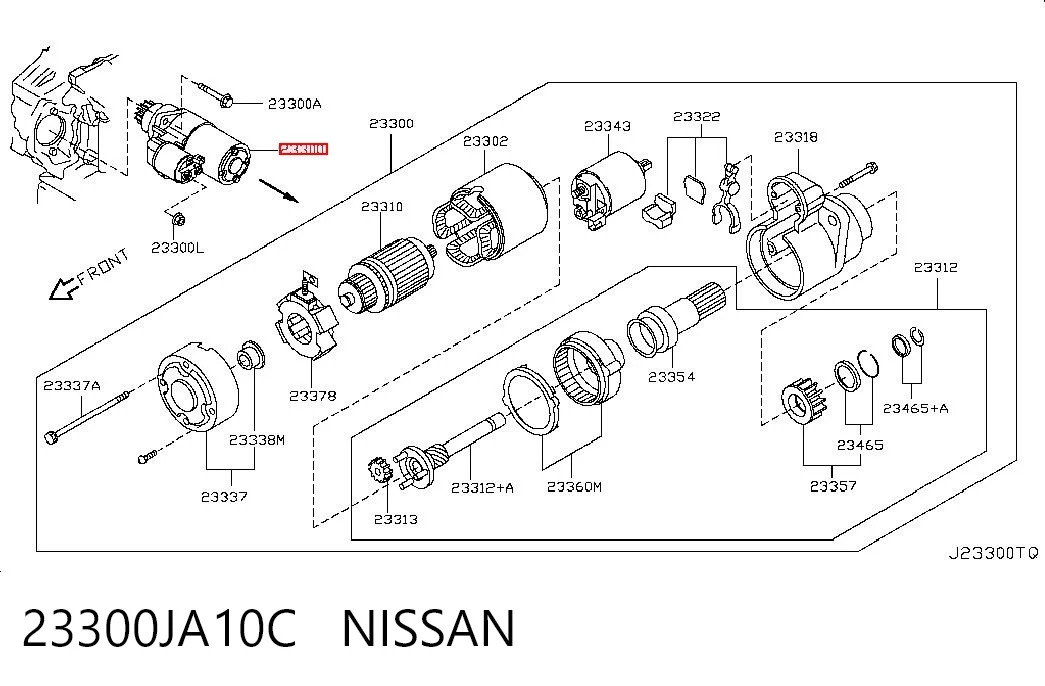 23300JA10C Nissan/Infiniti Motor de arranco