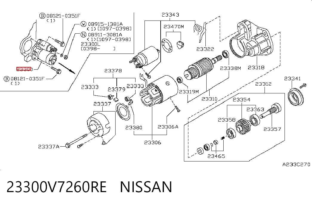 23300V7260RE Nissan/Infiniti
