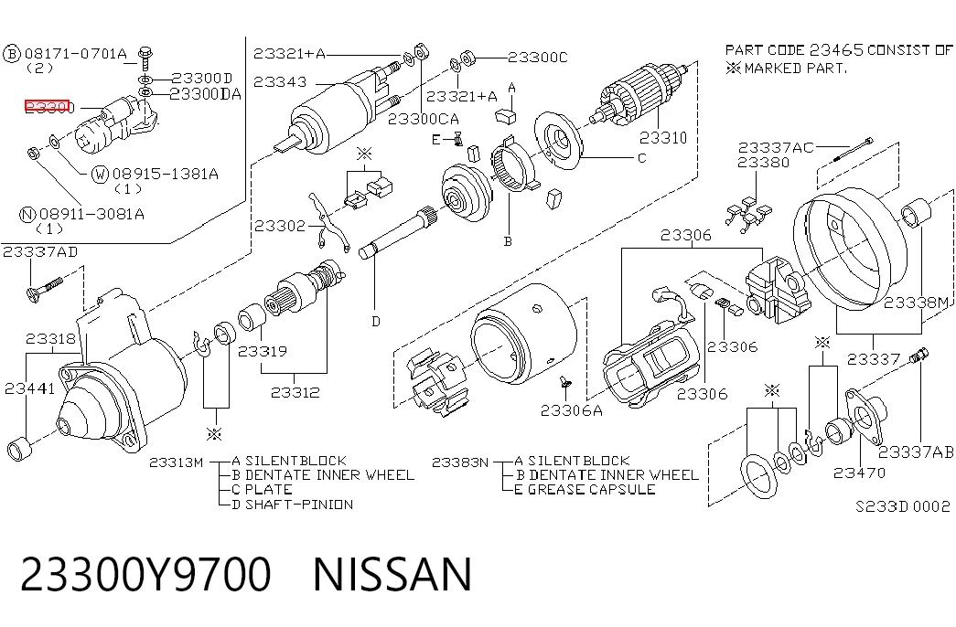 Motor de arranco para Nissan Patrol  Y60