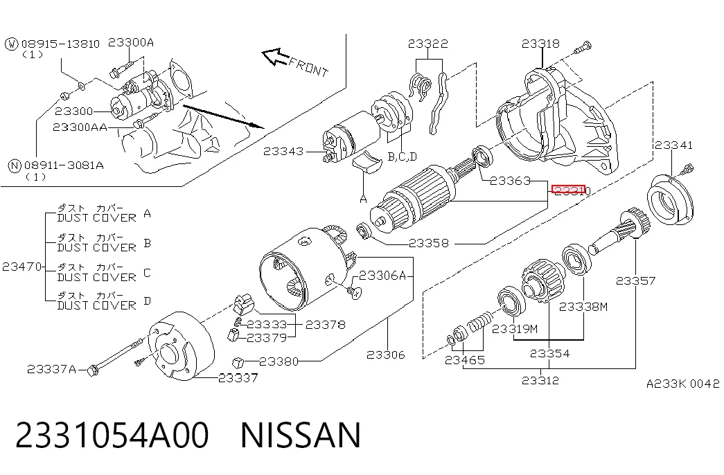 2331054A00 Nissan/Infiniti