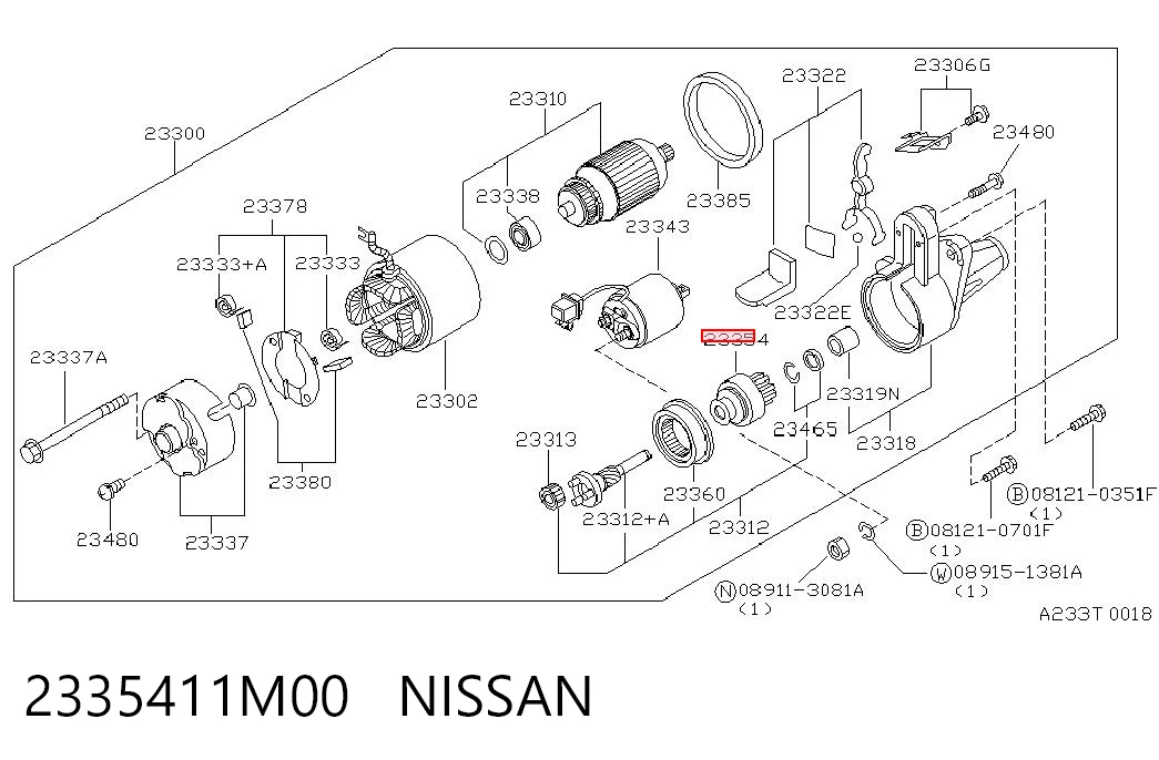 Roda-livre do motor de arranco Nissan Patrol  K260