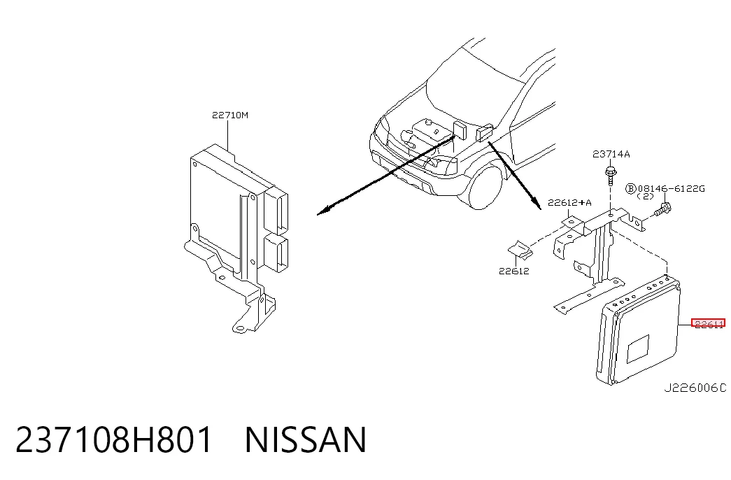 Módulo de direção (Centralina eletrônica) de motor para Nissan X-Trail  T30